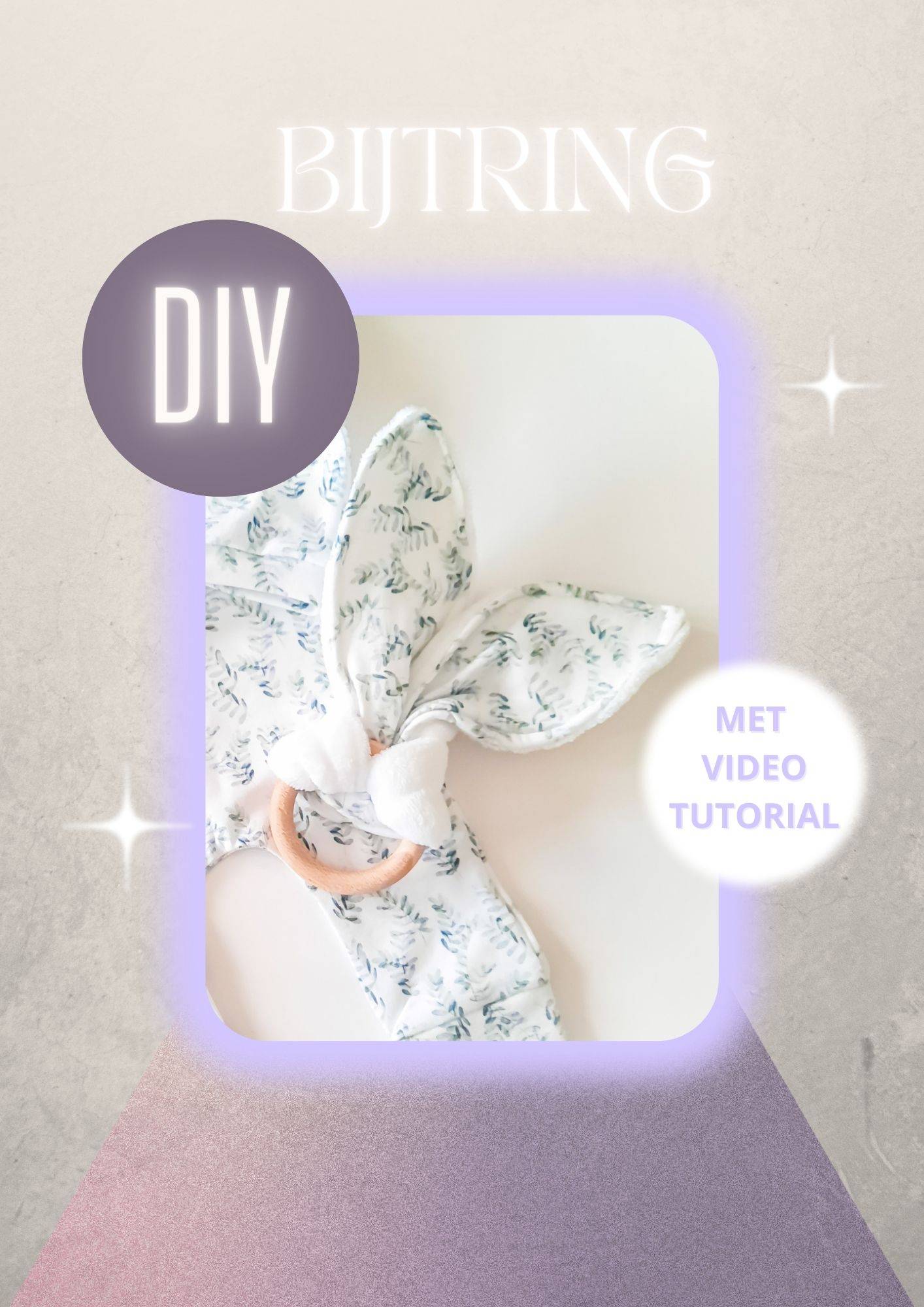 Bijtring met konijnenoren; Gratis patroon en tutorial! – Knuffels/Speelgoed