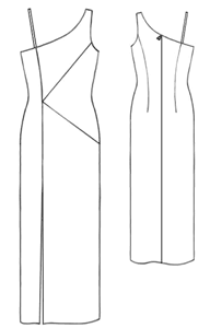#5214 Blauwe jurk
