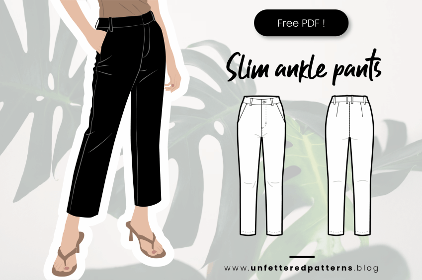 Slanke broek met riemlussen – Gratis naaipatroon downloaden PDF #UP1009 – Unfettered Patterns