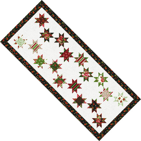 Swirling Stars Runner Pattern
