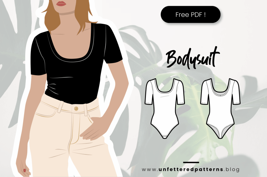 Romper met ronde hals – Gratis naaipatroon download PDF #UP1003 – Ongebonden patronen