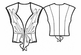 #5600 Blouse met gordijnen