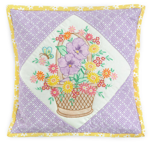 Baskets of Blooms Pillow Pattern