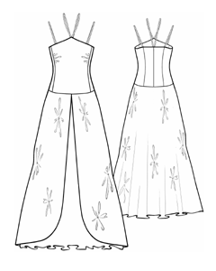 #5597 Jurk met gelaagde rok