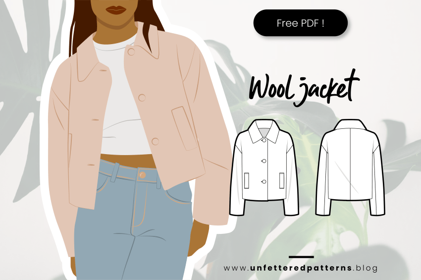 Wollen jas met overhemdkraag – Gratis naaipatroon download PDF #UP1030 – Ongebonden patronen