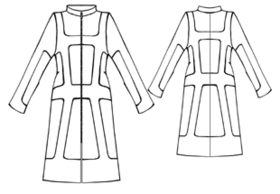 #5316 Regenjas met contrasterende details