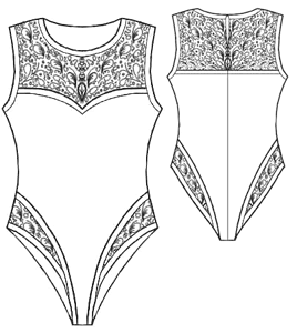 #5242 Romper met kanten inzetstukken – Lingerie & Badkleding