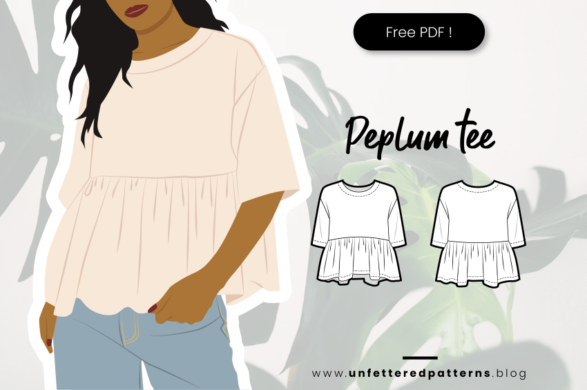 Peplum top – Gratis naaipatroon downloaden PDF #UP1053 – Unfettered Patterns