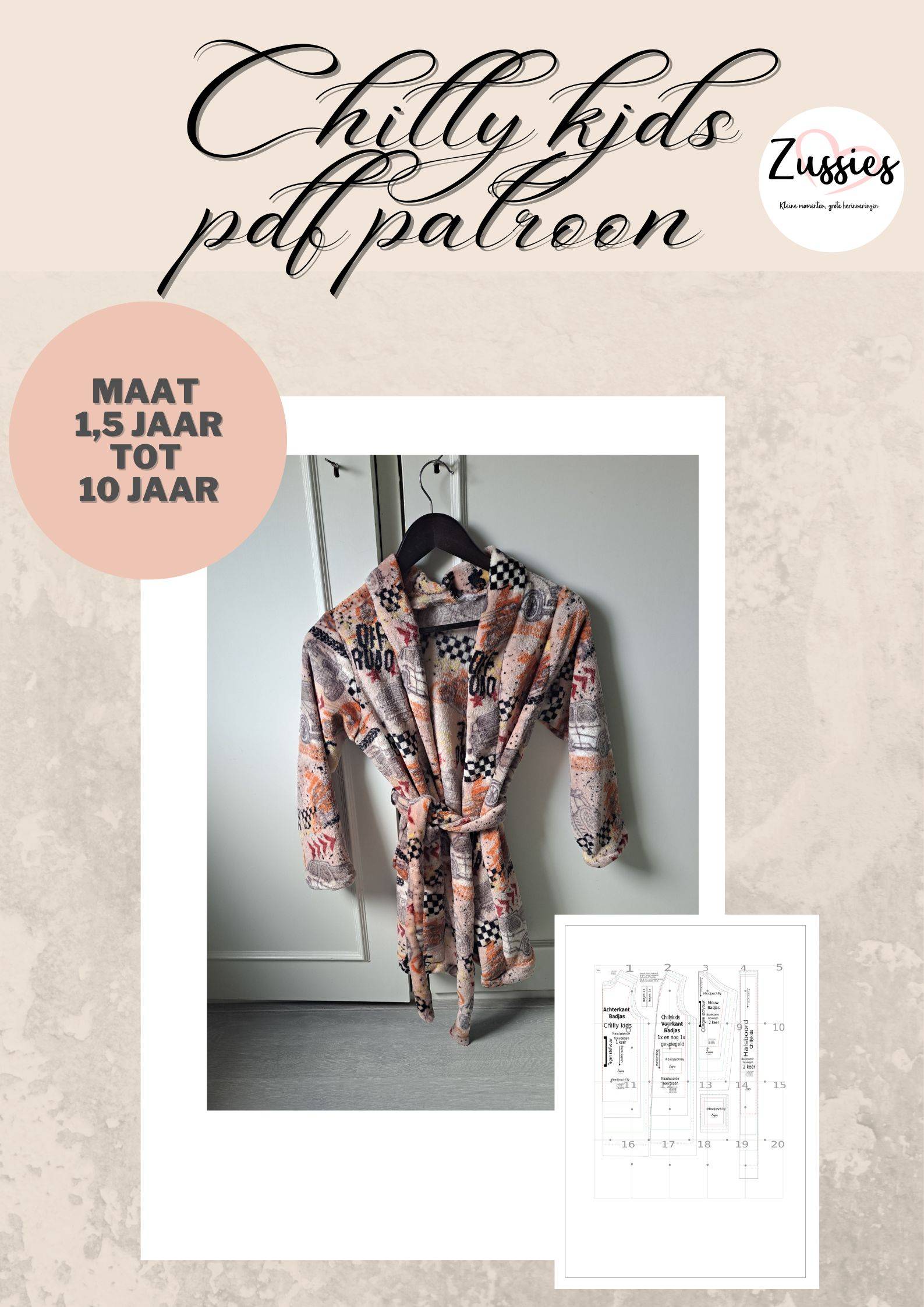 Naaipatroon badjas Chilly kids! Een nieuw patroon.