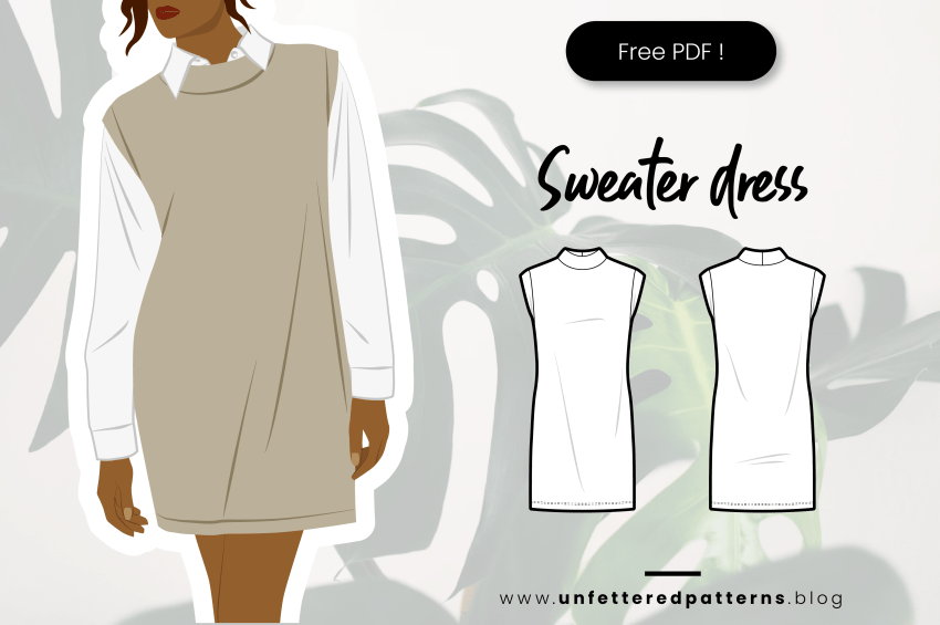 Mouwloze trui-jurk voor laagjes – Gratis naaipatroon downloaden PDF #UP1039 – Unfettered Patterns