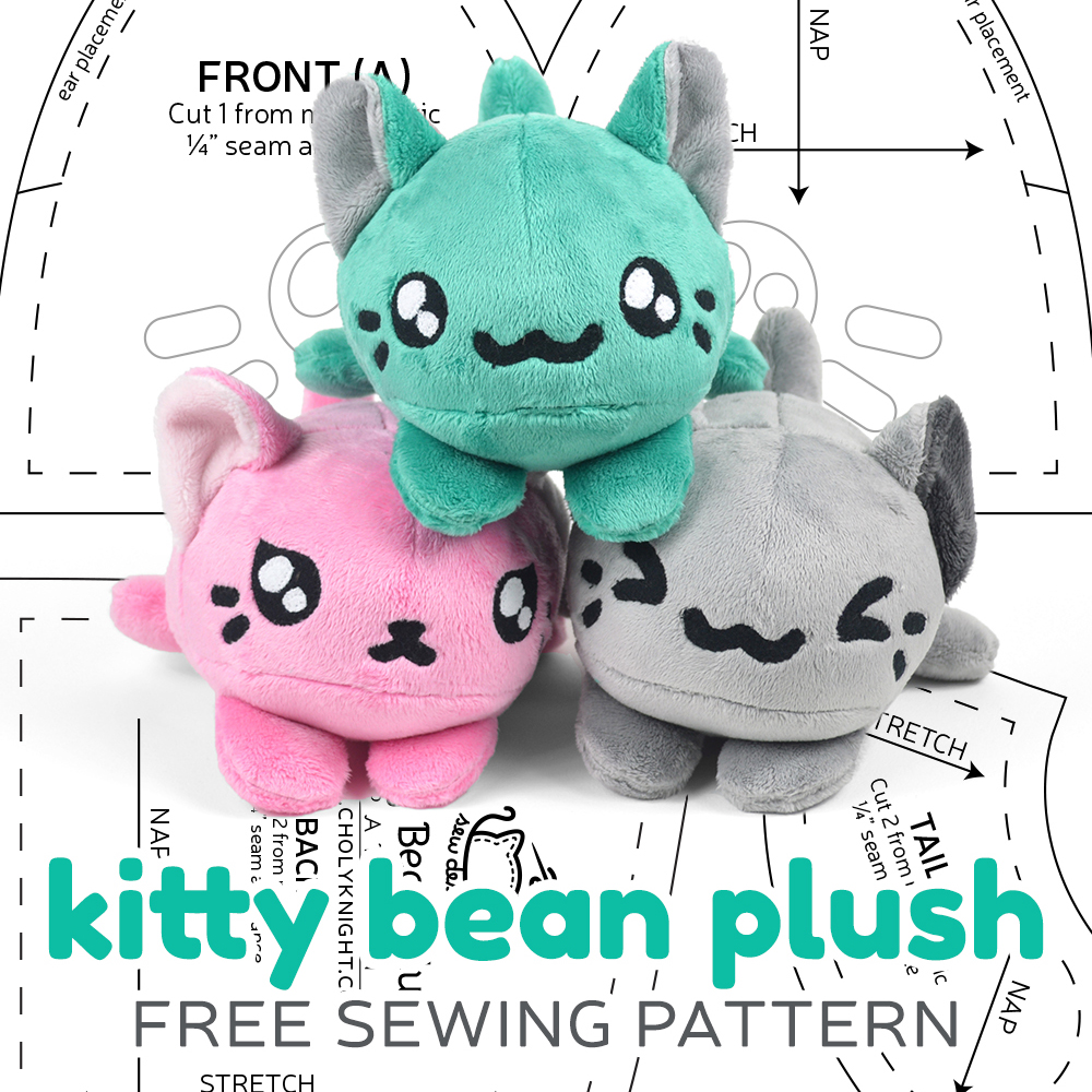 Gratis patroon vrijdag! Kitty Bean Pluche
