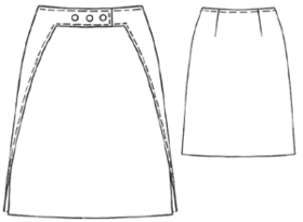 #5181 Rok met afneembare riem