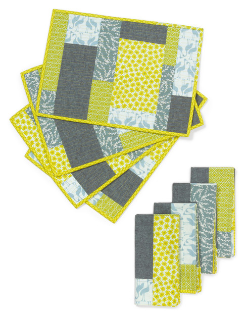 Colorblock Placemats and Napkins Pattern