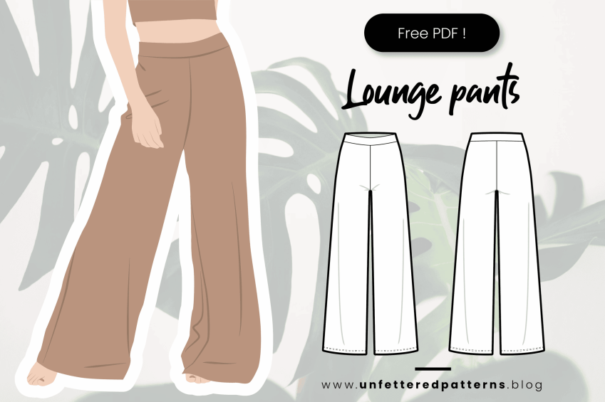 Gebreide broek met wijde pijpen – Gratis naaipatroon download PDF #UP1015 – Onbelemmerde patronen