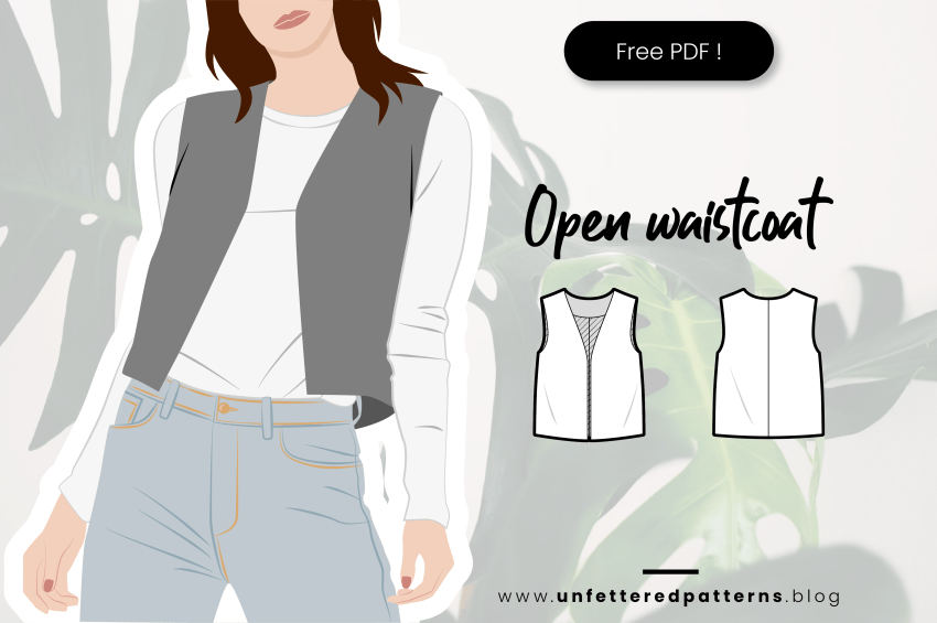 Eenvoudig vest – Gratis naaipatroon downloaden PDF #UP1038 – Ongebonden patronen