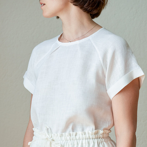 Chelsea Linnen T-shirt met raglanmouwen