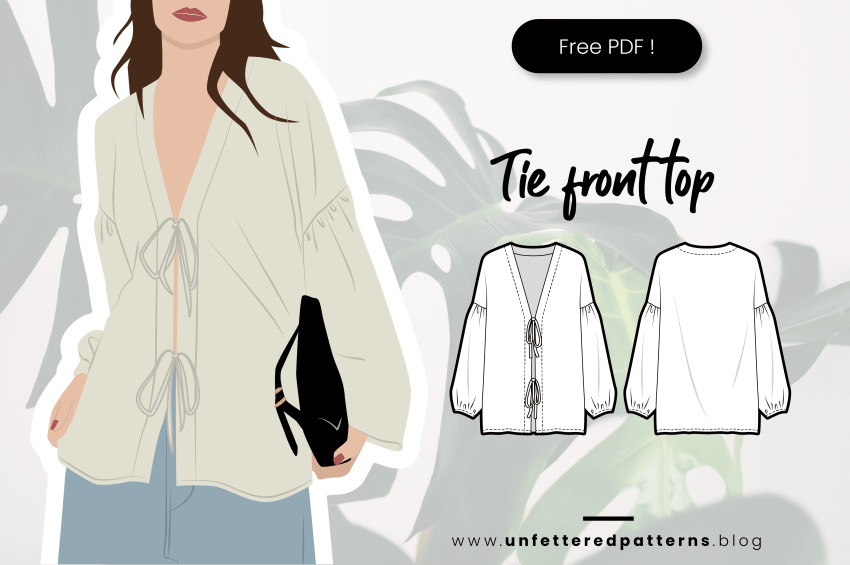 Stropdas aan de voorkant – Gratis naaipatroon downloaden PDF #UP1051 – Unfettered Patterns