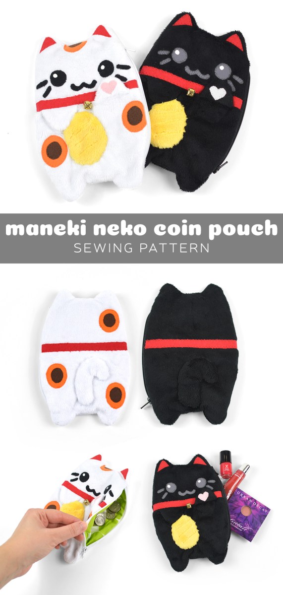 Gratis patroon vrijdag! Maneki Neko Coin Pouch
