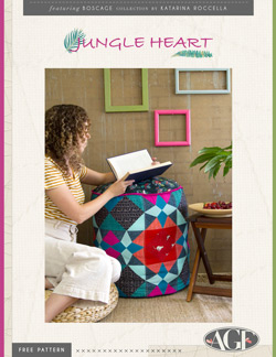 Jungle Heart Pouf