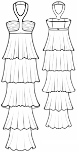 #5587 Gelaagde jurk