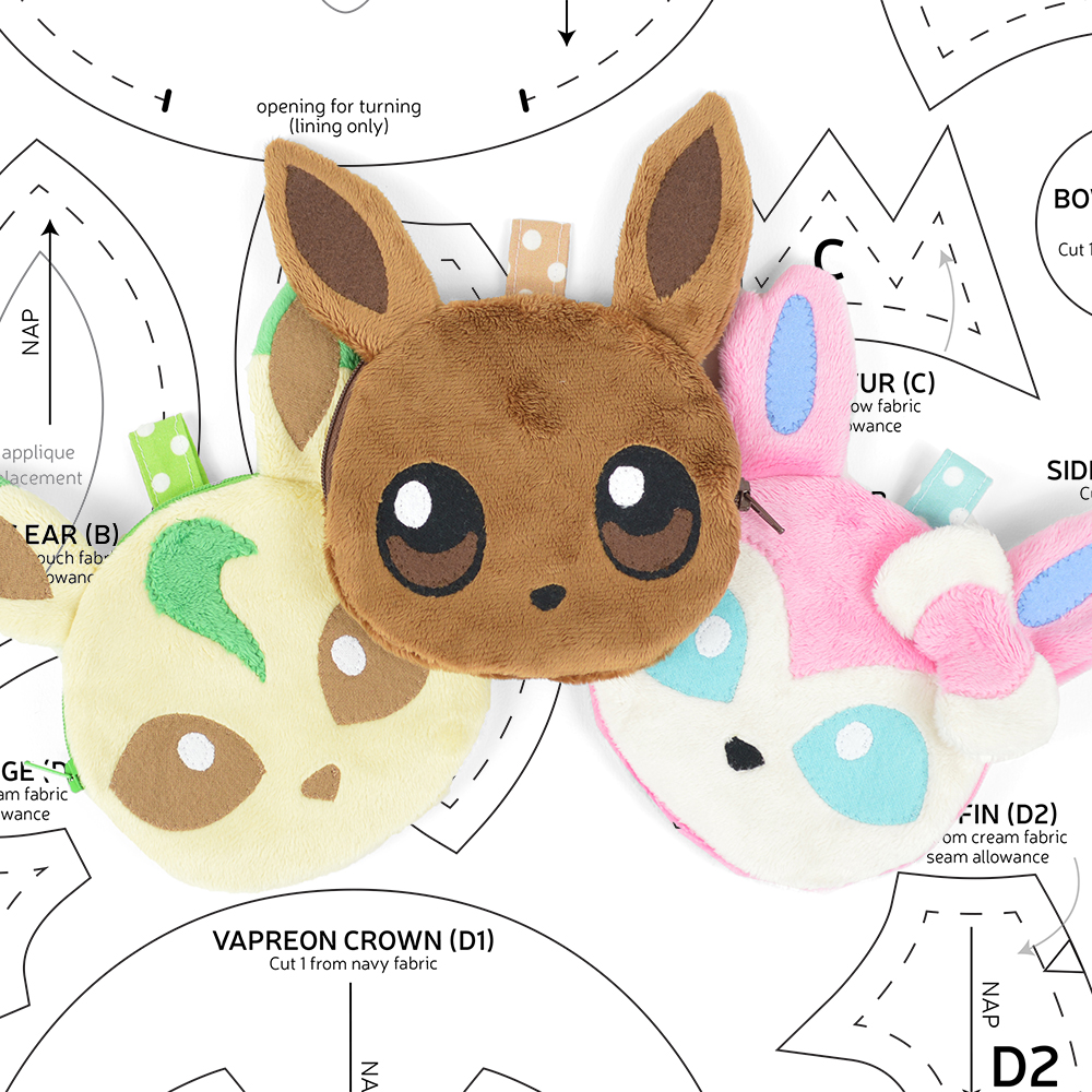 Gratis patroon vrijdag! Eevee Zipper Pouch
