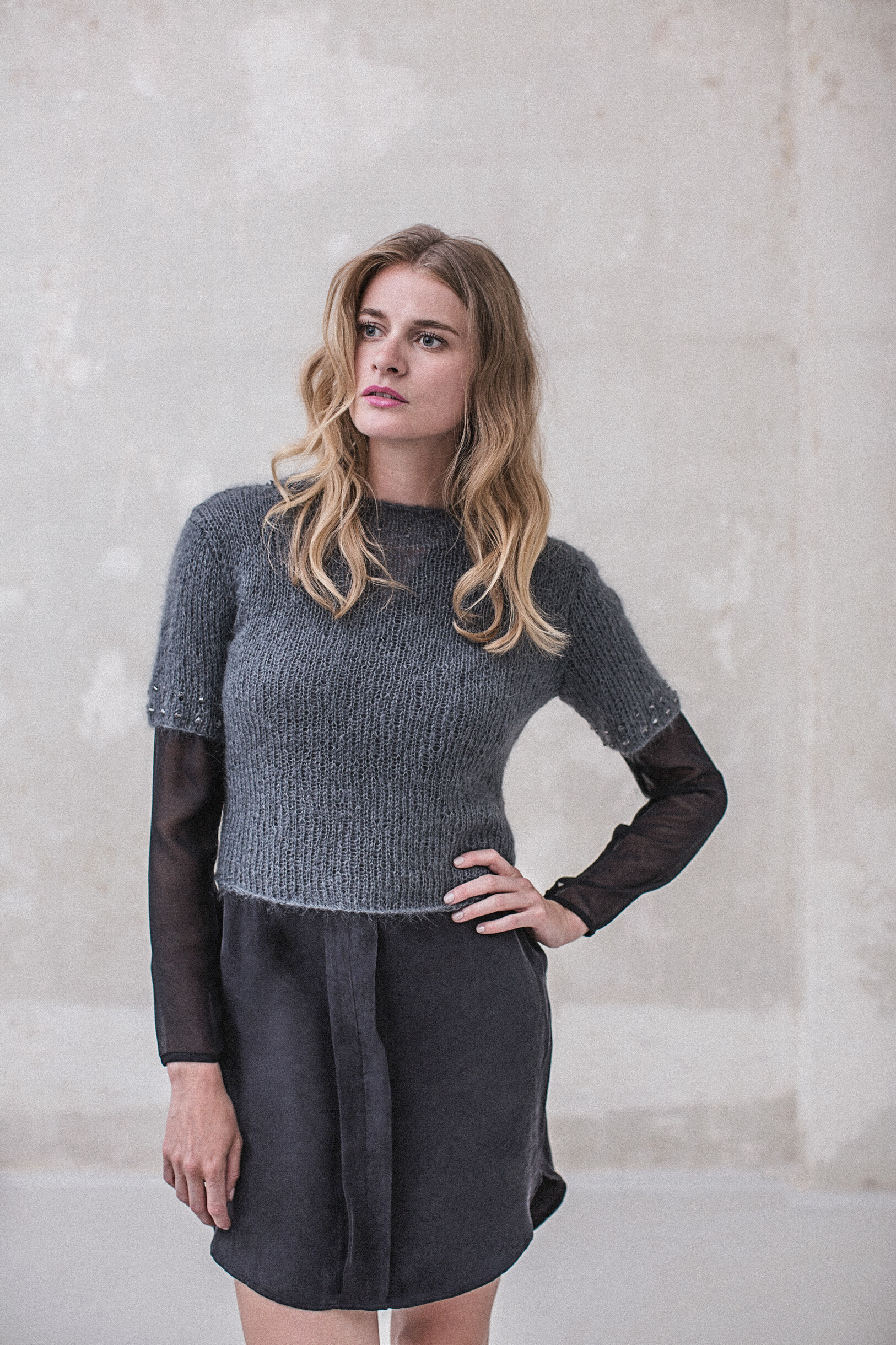 Mohair-Top mit Swarovski-Perlen – Tops & Blouses