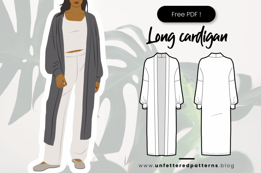 Lang open vest – Gratis patroon downloaden PDF #UP1016 – Unfettered Patterns
