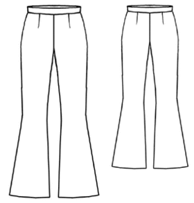 Uitlopende broek