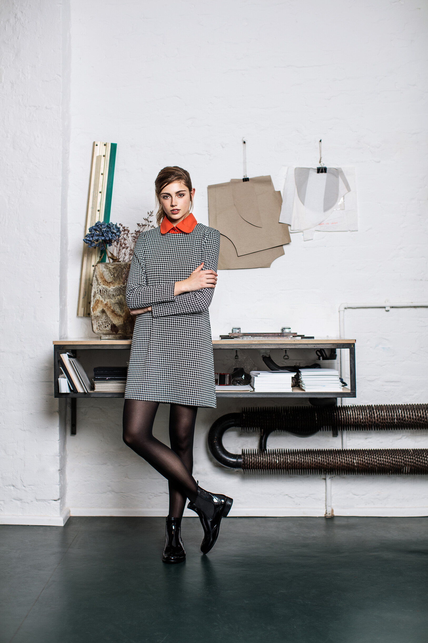 Retrokleid mit Wechselkragen