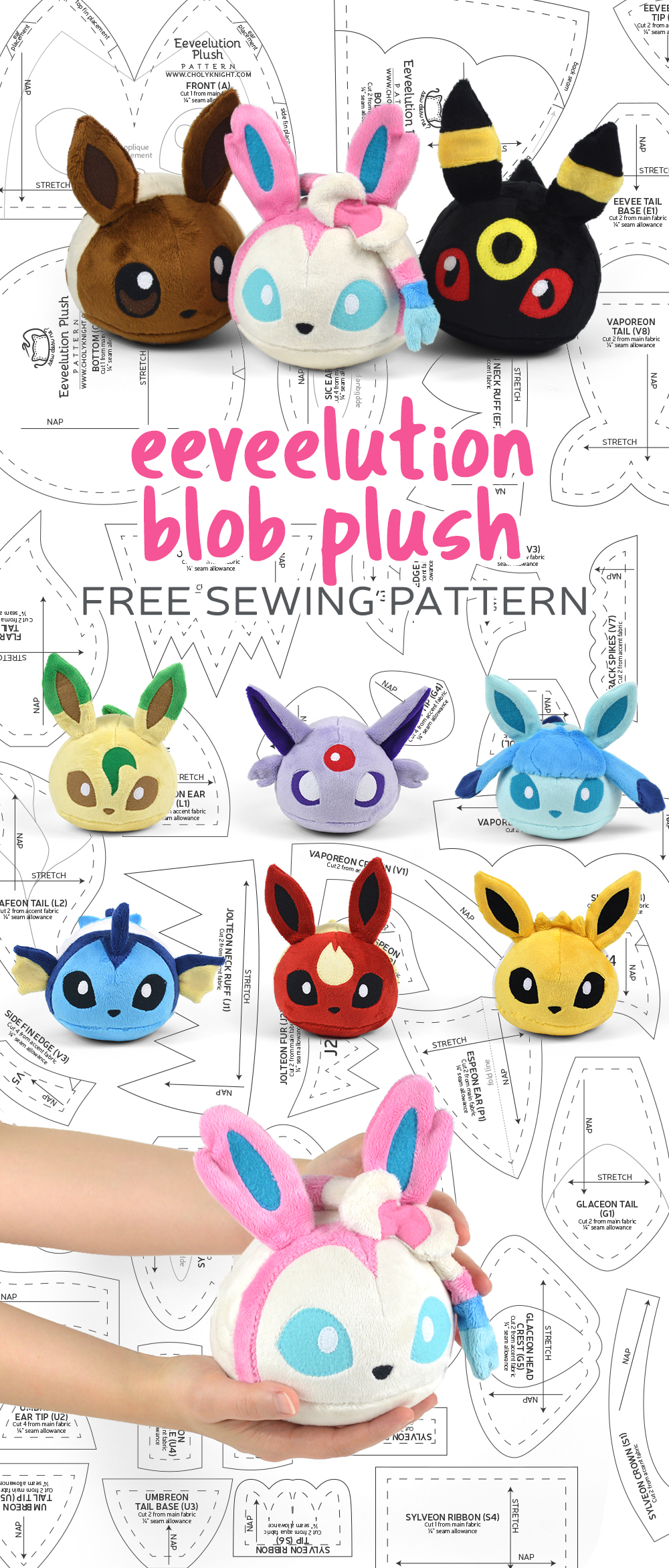 Gratis patroon vrijdag! Eeveelution Blob Plush