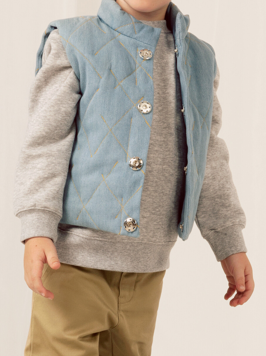Steppweste aus Jeans – Kinderkleding