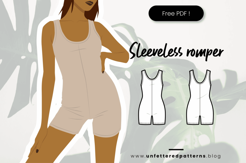 Mouwloze romper – Gratis naaipatroon downloaden PDF #UP1067 – Ongebonden patronen