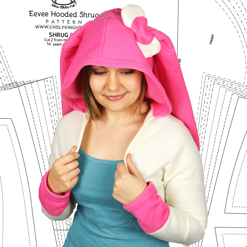 Gratis patroon vrijdag! Eevee Evolution met capuchon en schouderophalen