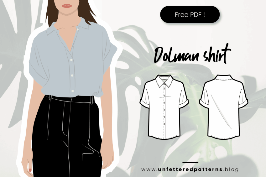 Dolman shirt – Gratis naaipatroon downloaden PDF #UP1019 – Unfettered Patterns