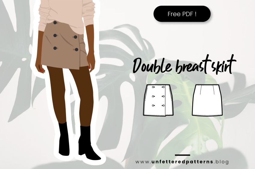 Rok met dubbele knopen – Gratis naaipatroon downloaden PDF #UP1044 – Unfettered Patterns