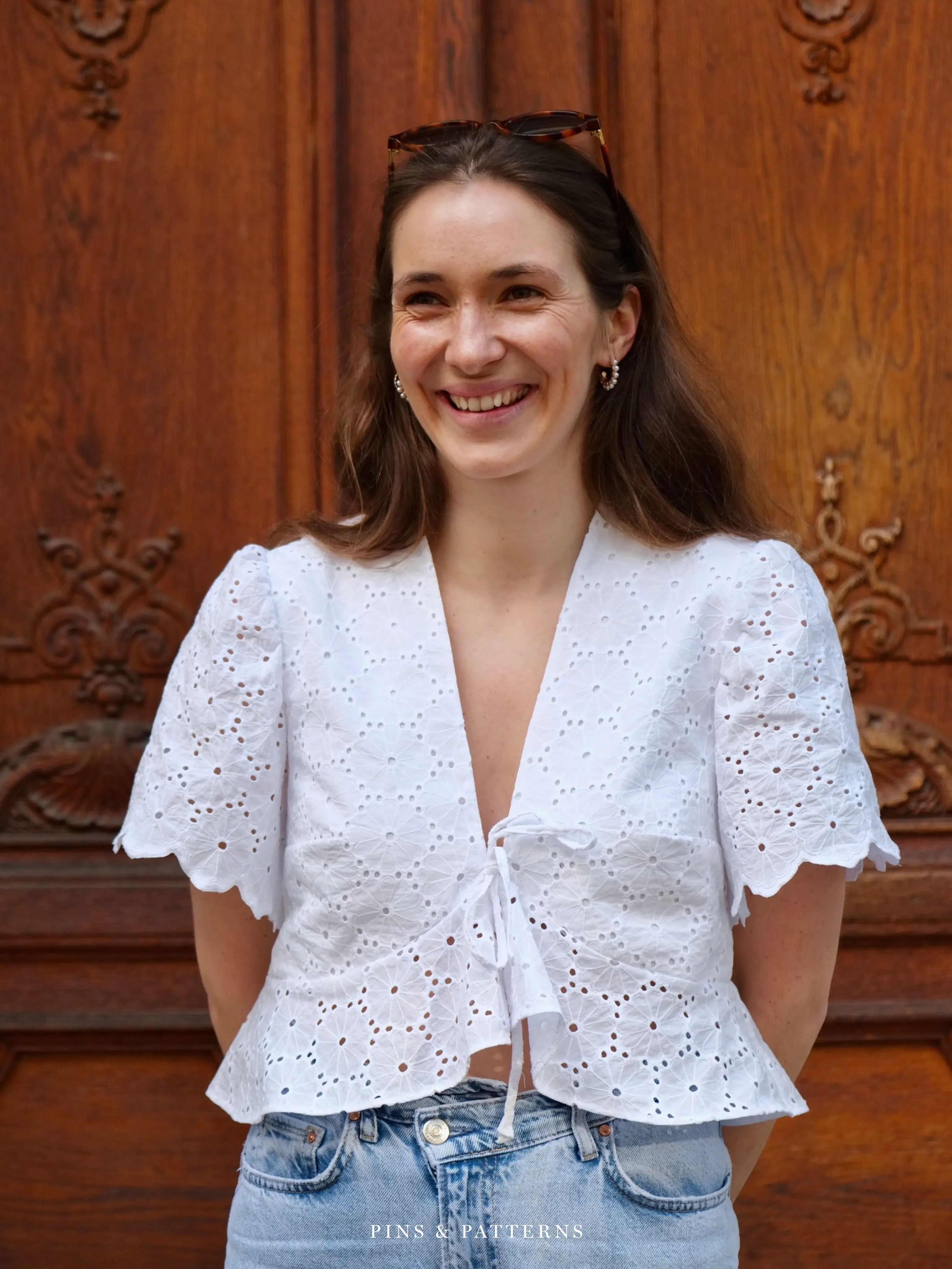 Blouse met strik aan de voorkant – Accessoires