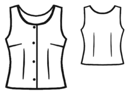 #5124 Mouwloze blouse