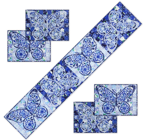 Flutter Fancy Placemats and Table Runner Pattern