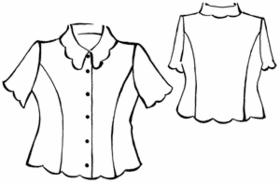 #5293 Kanten blouse met armsgat verlicht