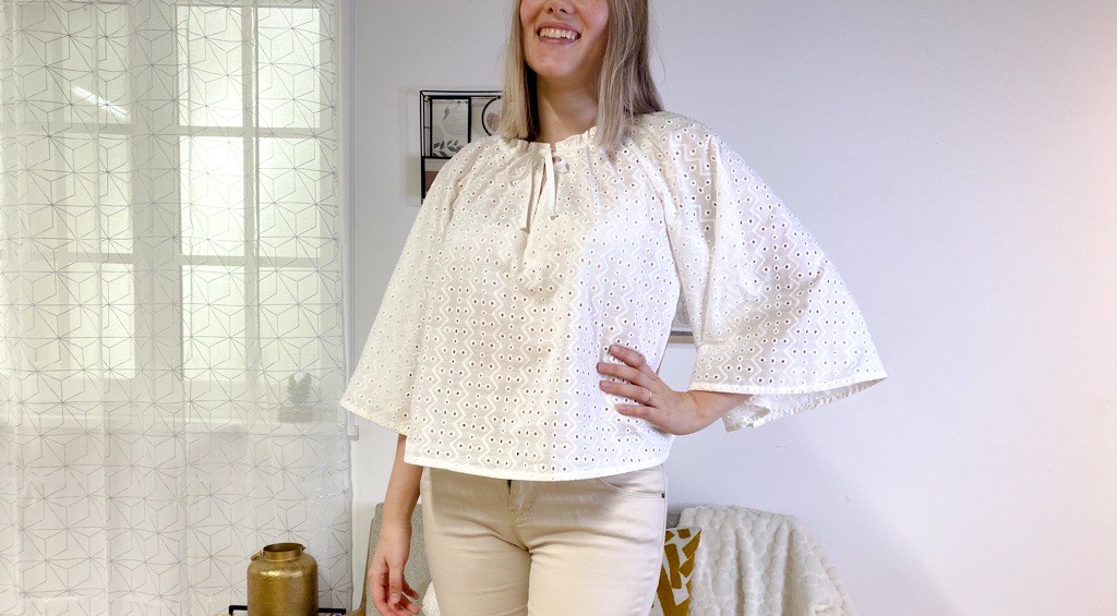 Blouse met raglanmouwen