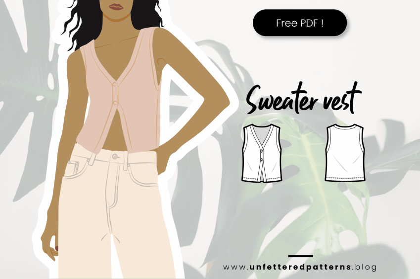 Trui vest – Gratis naaipatroon downloaden PDF #UP1065 – Unfettered Patterns