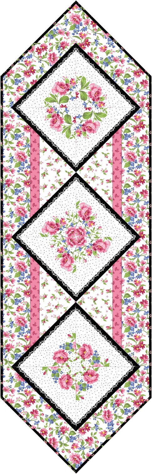 Floral Wreath Table Runner Pattern
