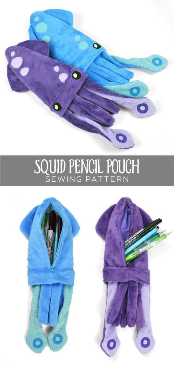 Gratis patroon vrijdag! Squid Pencil Pouch