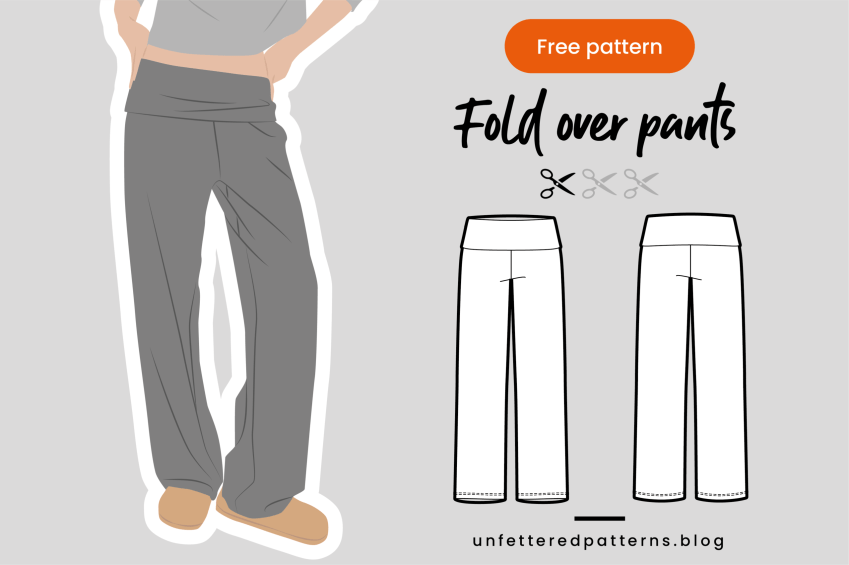 Vouw over yogabroek – Gratis naaipatroon downloaden PDF #UP1071 – Unfettered Patterns