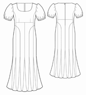 #5523 Jurk in Empire-stijl