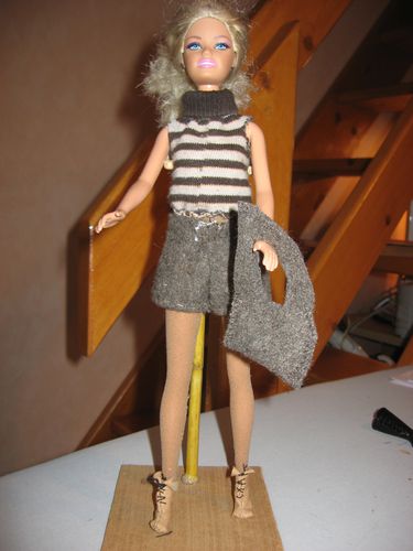 Barbie enkellaars pullover shorts