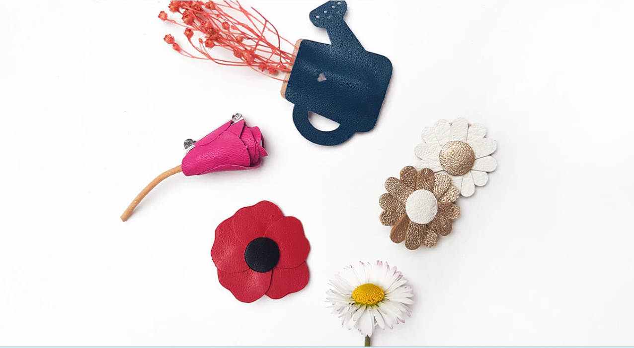 Leren broches