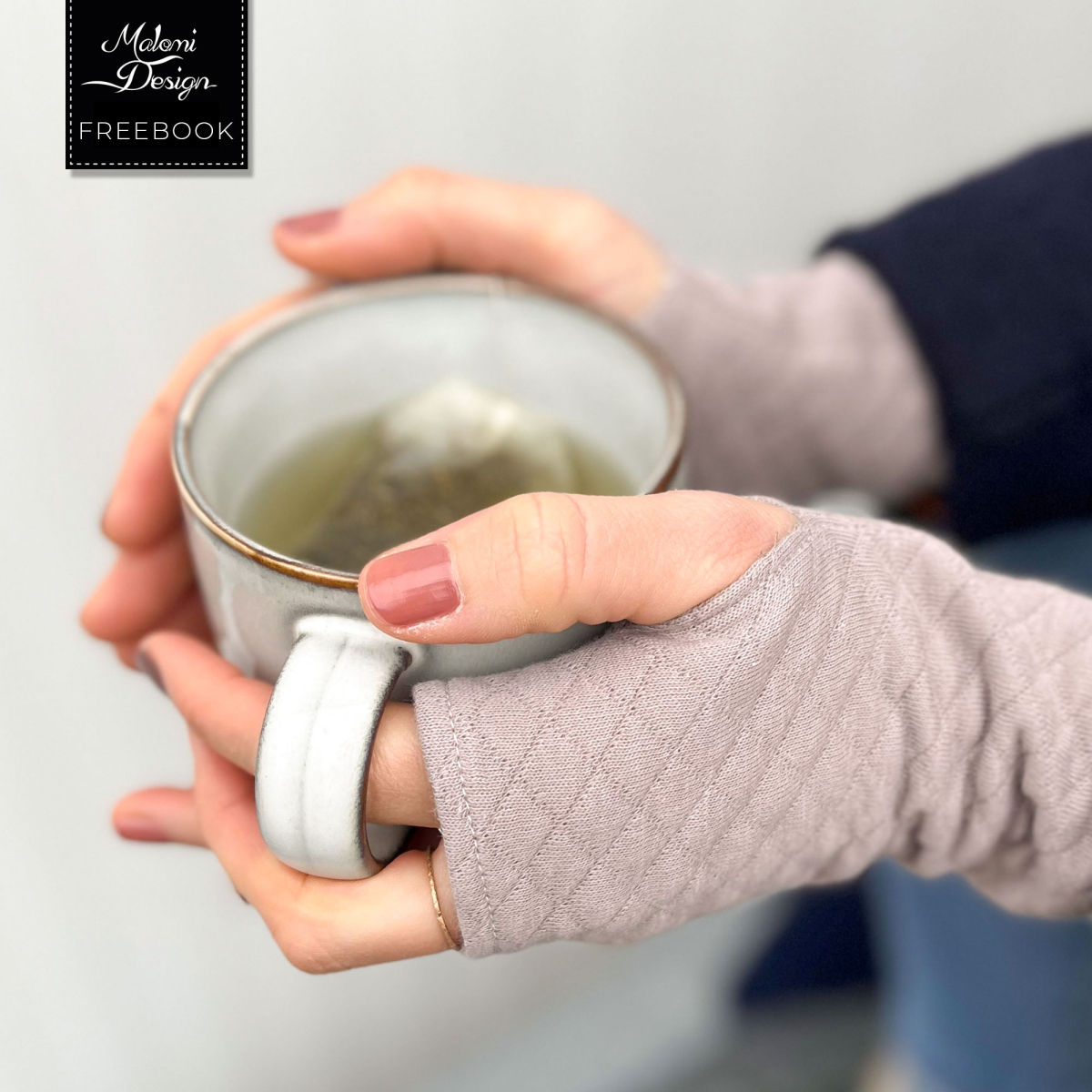 Vingerloze handschoenen van jersey of sweatshirt