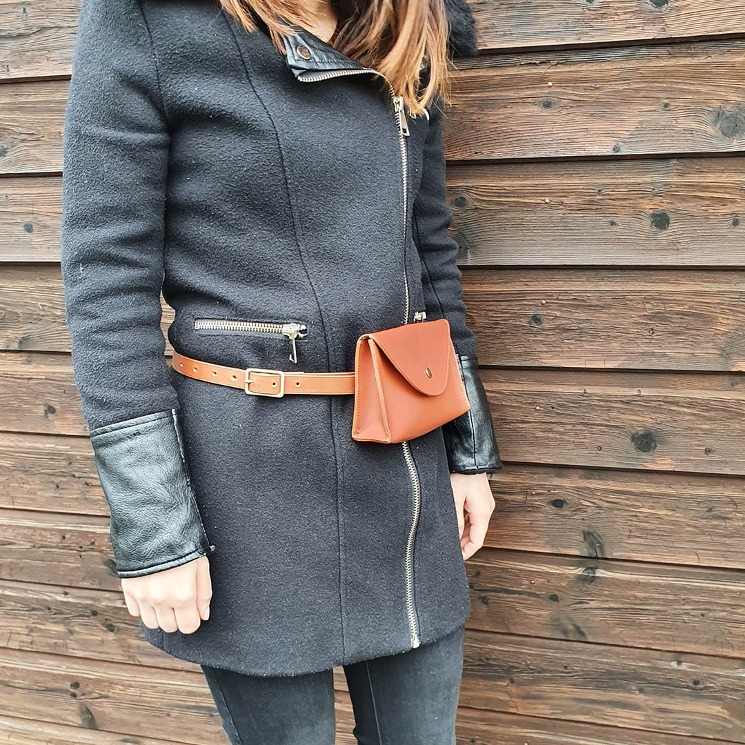 Sac banane en cuir