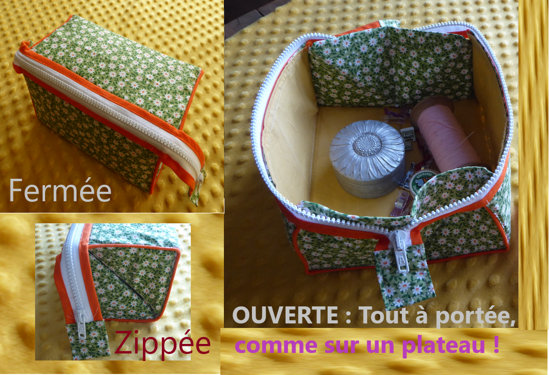 Trousse zippée qui s'ouvre en plateau pour avoir tout à dispo !